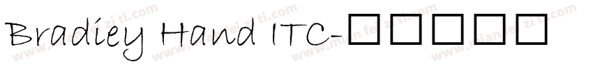 Bradiey Hand ITC字体转换